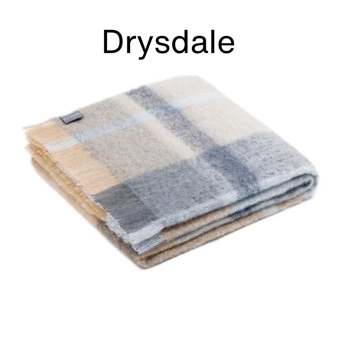 St Albans Mohair Throws 122x183cm Natural Aussie Wool Comfort